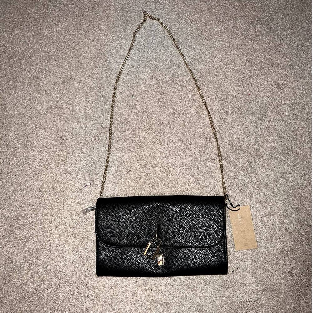 New Steve Madden Black Crossbody turn lock closure clutch - Picture 8 of 8